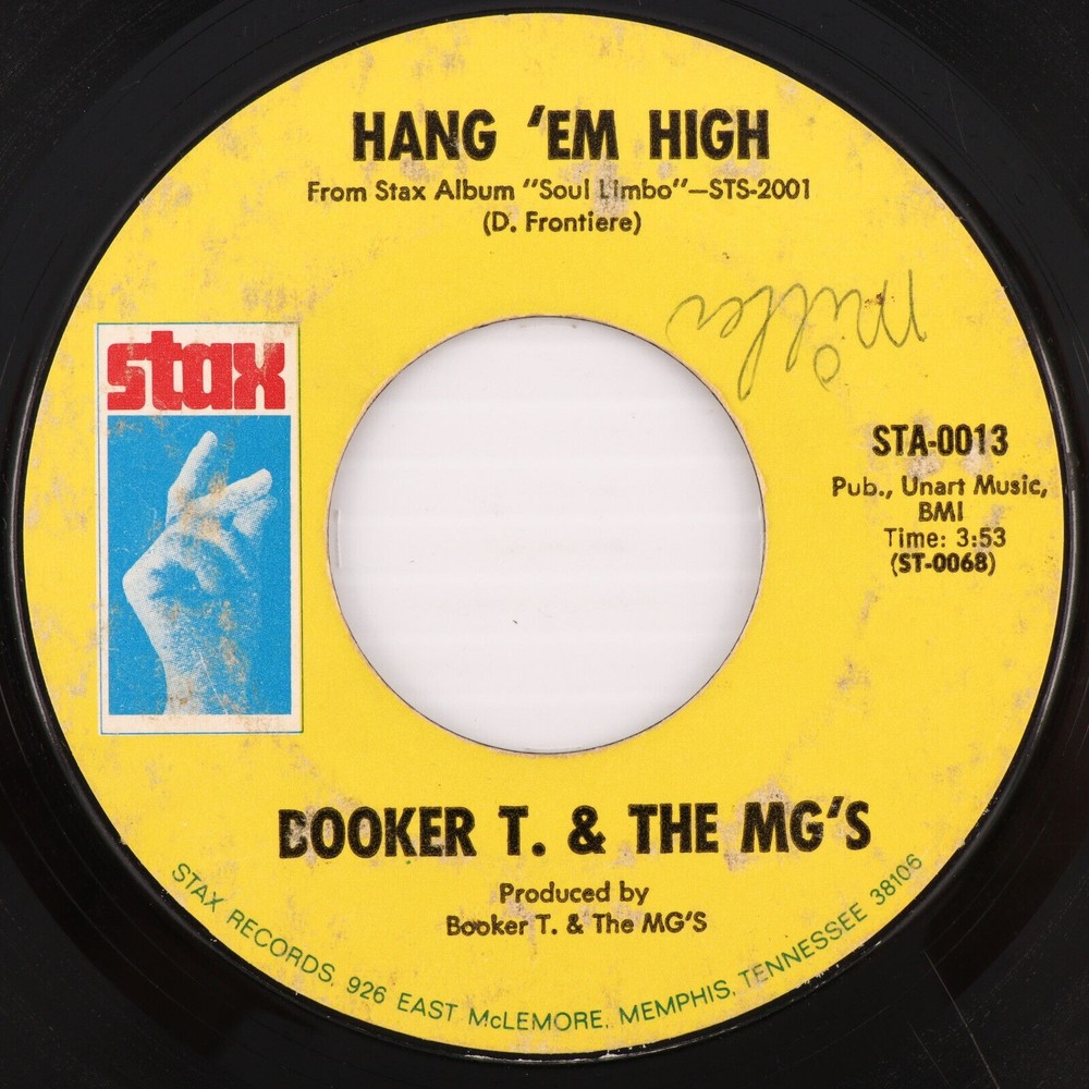 Booker T. & The MG's, Over Easy / Hang 'Em High 45 rpm 7" Single Record STA-0013